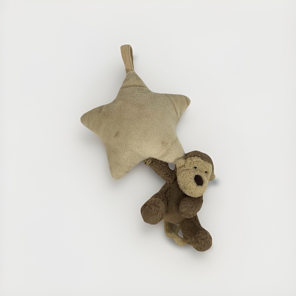 Little JELLYCAT London Bashful Monkey Star Musical Pull Baby Plush Animal Toy
